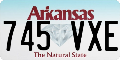 AR license plate 745VXE