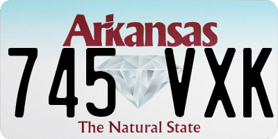 AR license plate 745VXK
