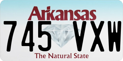 AR license plate 745VXW
