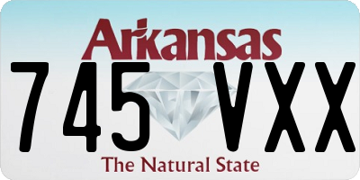 AR license plate 745VXX