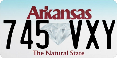 AR license plate 745VXY