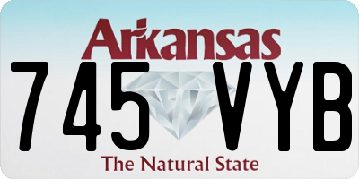 AR license plate 745VYB