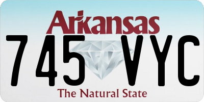 AR license plate 745VYC