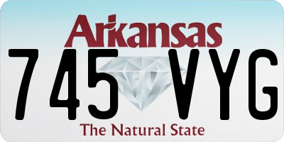 AR license plate 745VYG