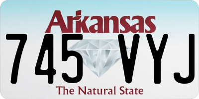 AR license plate 745VYJ