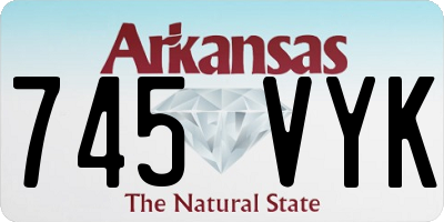 AR license plate 745VYK