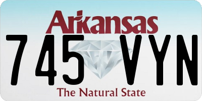AR license plate 745VYN