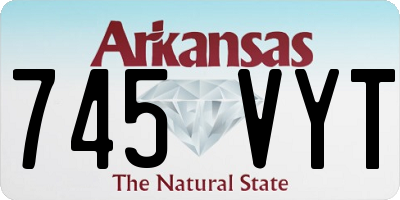AR license plate 745VYT