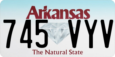 AR license plate 745VYV