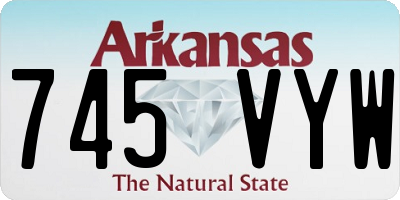 AR license plate 745VYW
