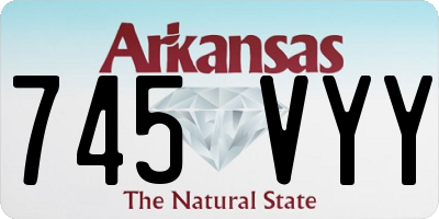 AR license plate 745VYY