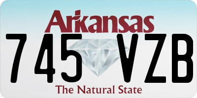 AR license plate 745VZB