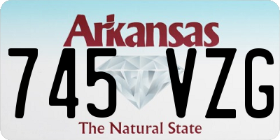 AR license plate 745VZG