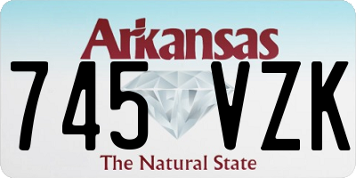 AR license plate 745VZK