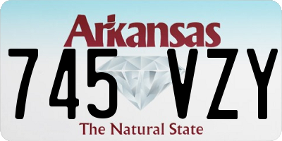 AR license plate 745VZY