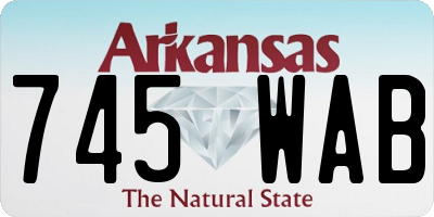 AR license plate 745WAB
