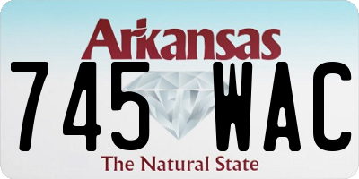 AR license plate 745WAC