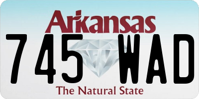 AR license plate 745WAD