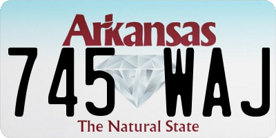 AR license plate 745WAJ