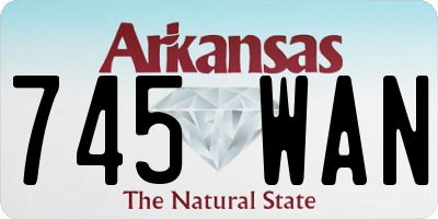 AR license plate 745WAN