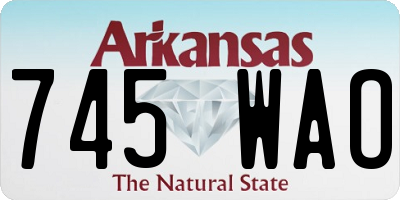 AR license plate 745WAO