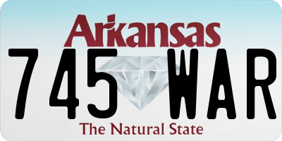 AR license plate 745WAR