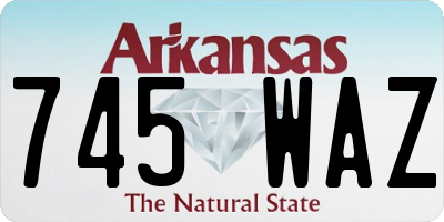 AR license plate 745WAZ