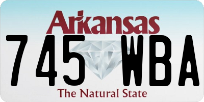 AR license plate 745WBA