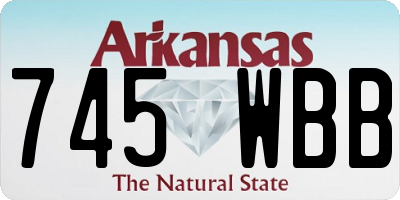 AR license plate 745WBB