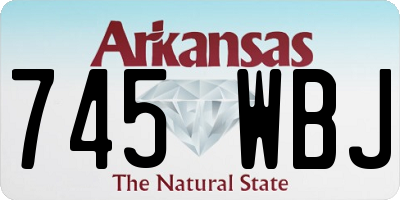 AR license plate 745WBJ