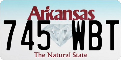 AR license plate 745WBT