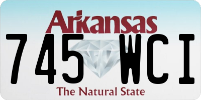 AR license plate 745WCI
