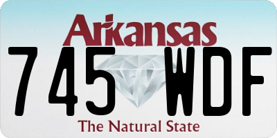 AR license plate 745WDF