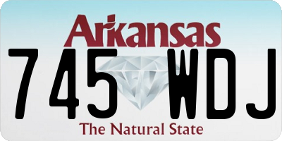 AR license plate 745WDJ