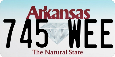 AR license plate 745WEE