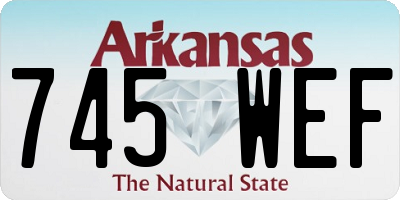 AR license plate 745WEF
