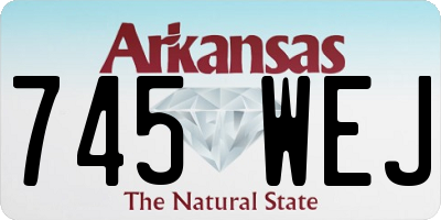 AR license plate 745WEJ