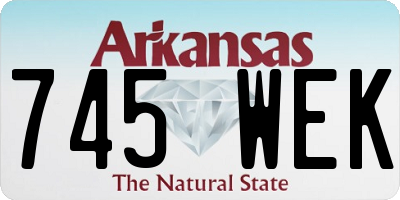 AR license plate 745WEK
