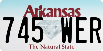 AR license plate 745WER