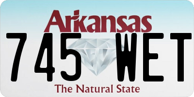 AR license plate 745WET