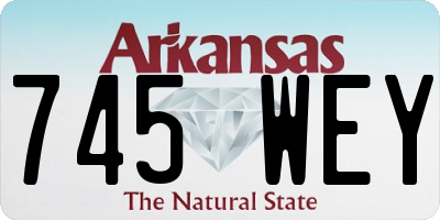 AR license plate 745WEY