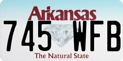 AR license plate 745WFB