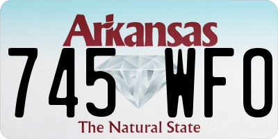 AR license plate 745WFO
