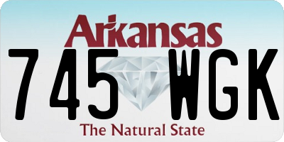 AR license plate 745WGK