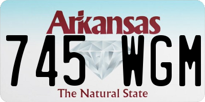 AR license plate 745WGM