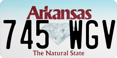AR license plate 745WGV