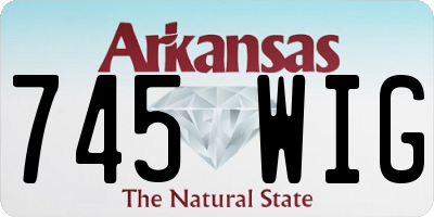 AR license plate 745WIG
