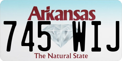 AR license plate 745WIJ