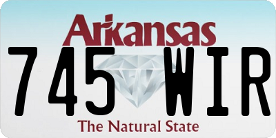 AR license plate 745WIR