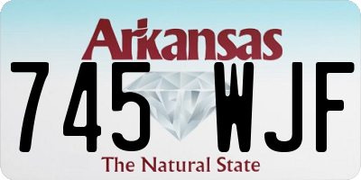 AR license plate 745WJF